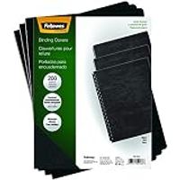 Fellowes FEL52138 Grain Presentation Covers Oversize Black, 200 Pack - Letter - 8 3/4" X 11" Sheet Size - Leather - Black - 200 / Pack