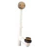 Jones Stephens P3752AB Antique Brass Two-Hole Toe Touch Bath Waste Kit, Tubular Full Kit, PVC