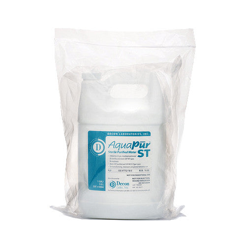 SOS Cleanroom AquaPur ST 8904 Purified Sterile Water (1 Gallon, 4/Case)