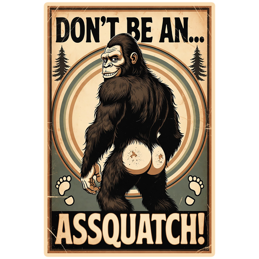 Paradise Clay IHS113 Assquatch V3 - Vinyl Sticker (1 STICKER)