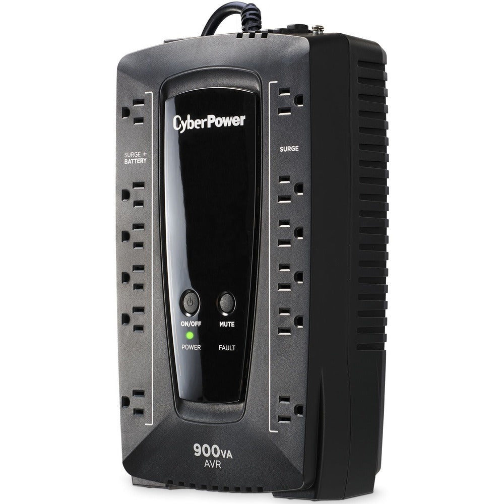 CyberPower AVR Series AVRG900U 900VA 480W Desktop UPS with AVR and USB - 900 VA/480 W - 10 Minute - Desktop - 10 Minute - 12 x NEMA 5-15R - Surge, EMI, RFI