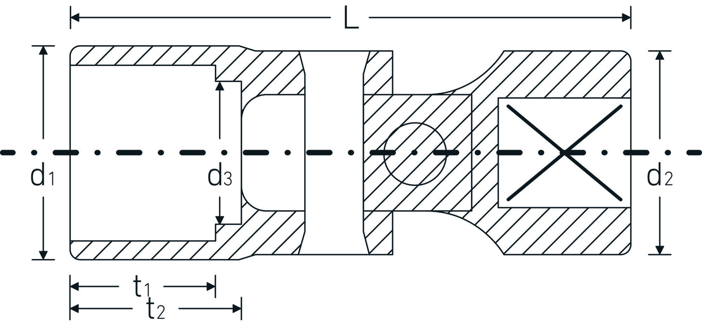 Stahlwille 2040016 47 16 Flex Sockets