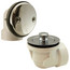 Jones Stephens B07150 Chrome Plated Brass Two-Hole Lift and Turn Bath Waste Kit, Standard Half Kit, White Plastic
