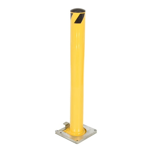 Vestil BOL-RF-42-4.5 Steel Surface Mounted Removable Pipe Safety Bollard 42 In. x 4-1/2 In. Yellow