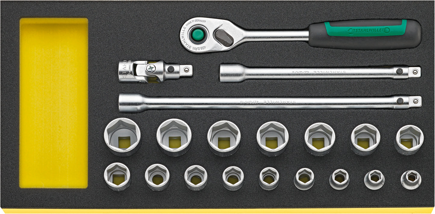 Stahlwille 96830371 TCS 3/8 ZOLL 456/16/4 MF QR Socket Set