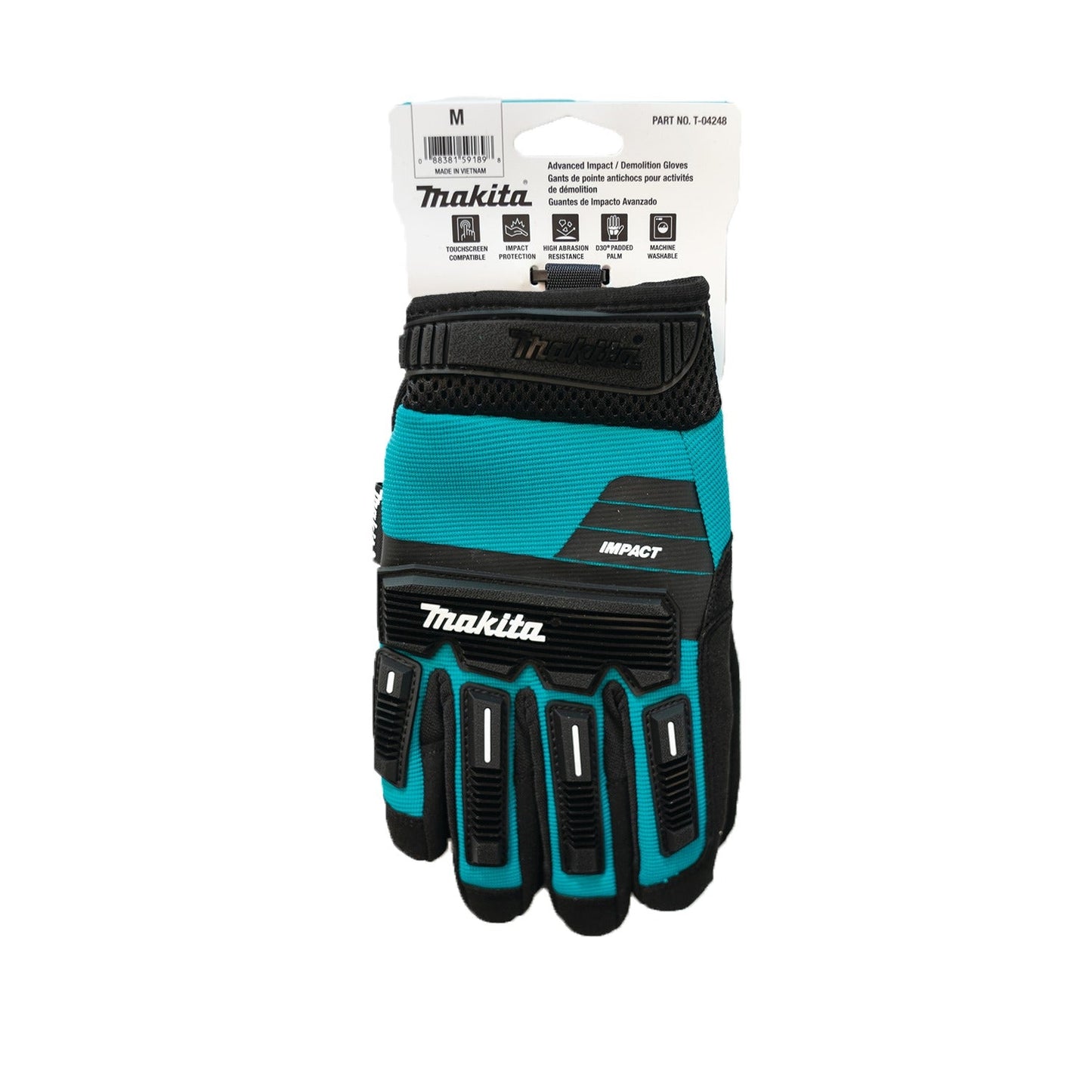 Makita T-04248 Advanced Impact Demolition Gloves (Medium)