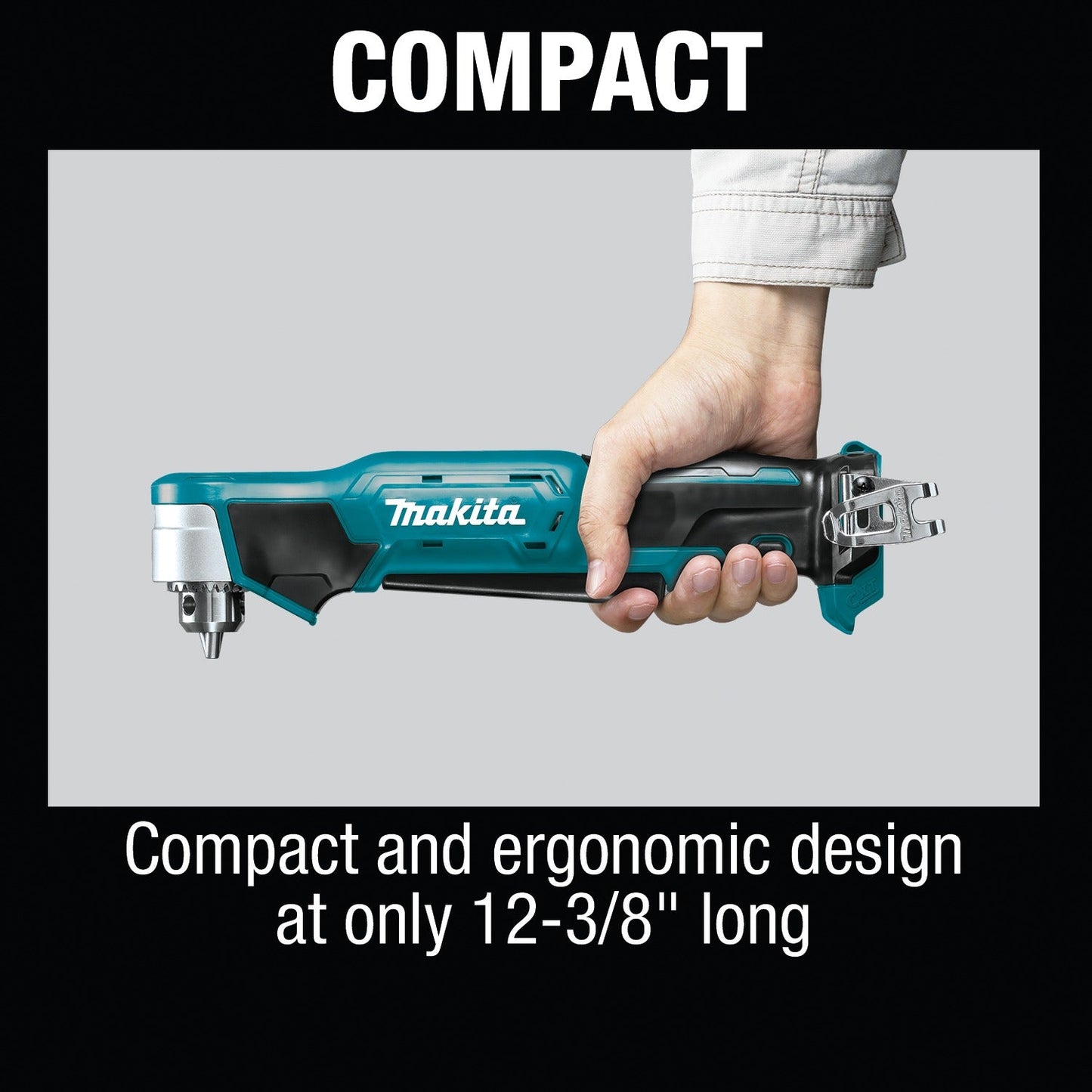 Makita AD03Z 12V max CXT® Lithium‘Ion Cordless 3/8" Right Angle Drill, Tool Only