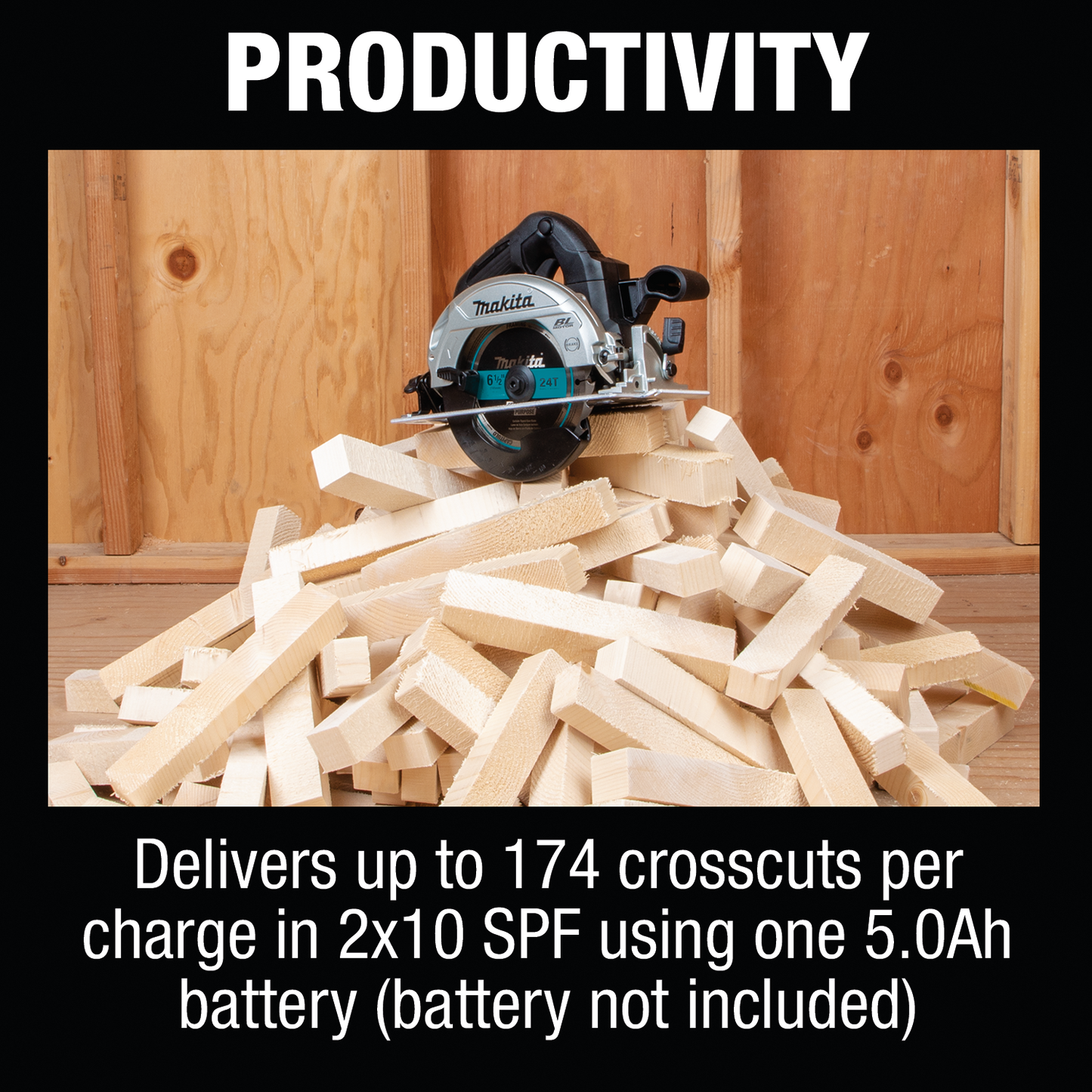 Makita XSH05ZB 18V LXT® Lithium‘Ion Sub‘Compact Brushless Cordless 6‘1/2 Circular Saw, AWS® Capable, Tool Only