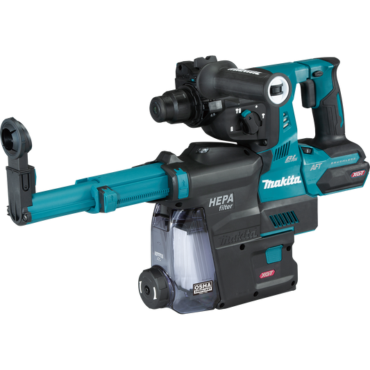 Makita GRH01ZW 40V max XGT® Brushless Cordless 1‘1/8" SDS‘PLUS AVT® Rotary Hammer w/ Dust Extractor, AFT®, AWS® Capable, Tool Only