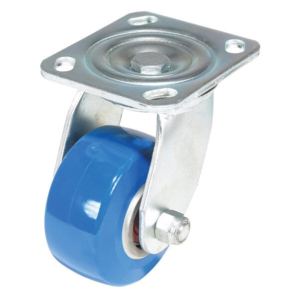 Vestil CST-PB-4X2PUA-S Polyurethane Precision Ball Bearing Swivel Caster 4 In. x 2 In. 551 lb Blue/Gray