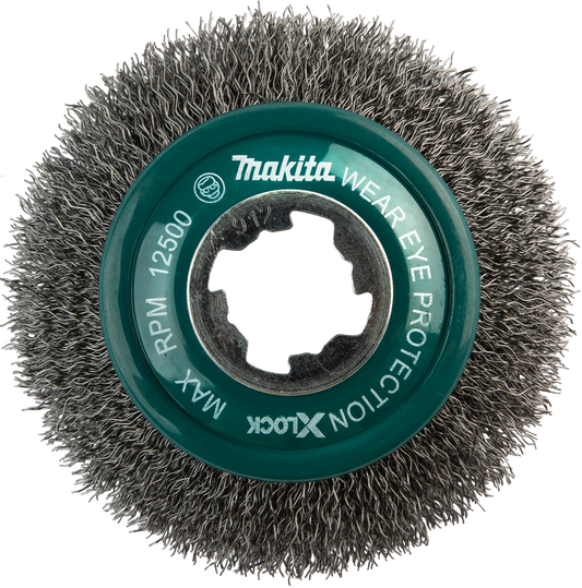 Makita D-73190 X‘LOCK 4" Carbon Steel Crimped Wire Bevel Brush