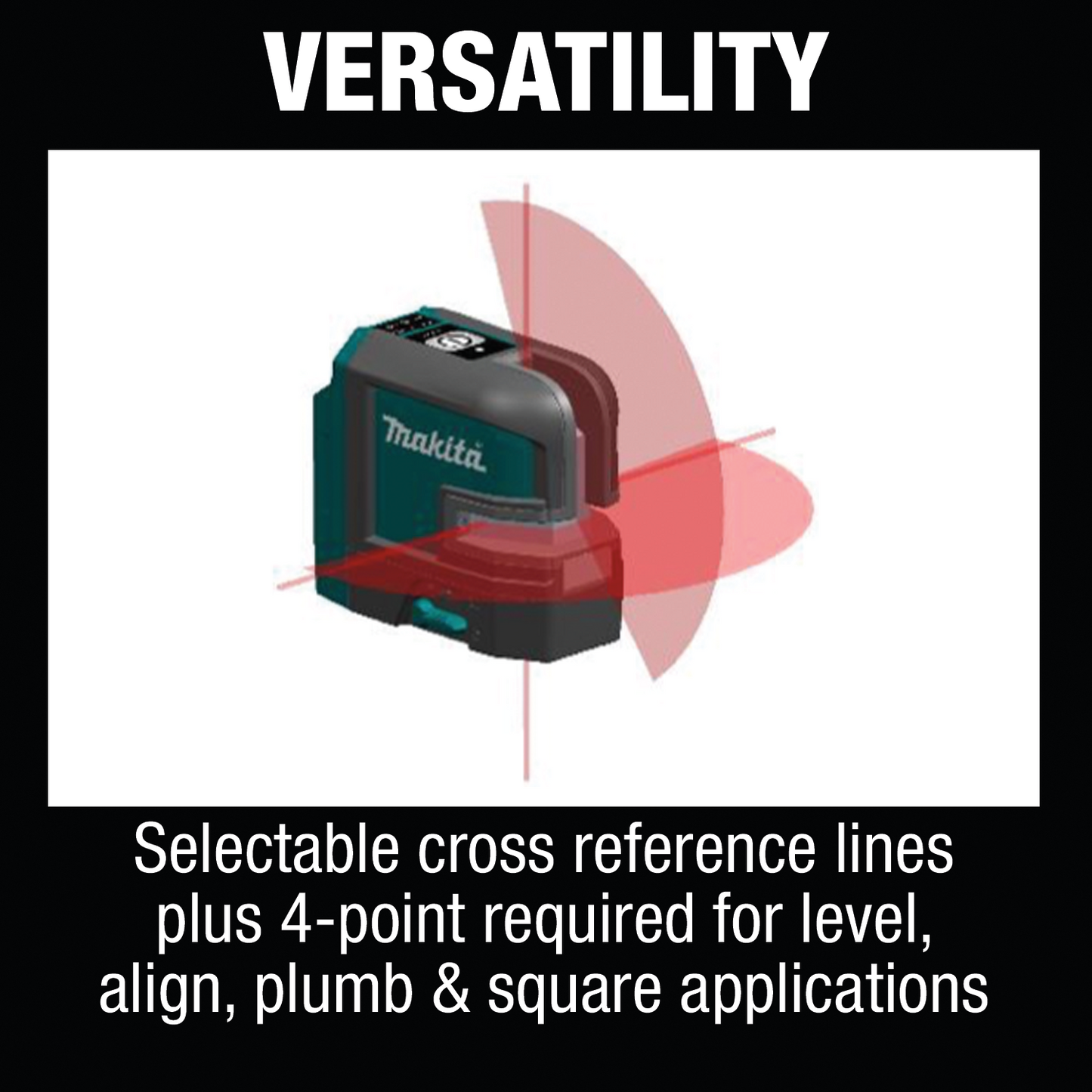 Makita SK106DZ 12V max CXT® Lithium‘Ion Cordless Self‘Leveling Cross‘Line/4‘Point Red Beam Laser, Tool Only