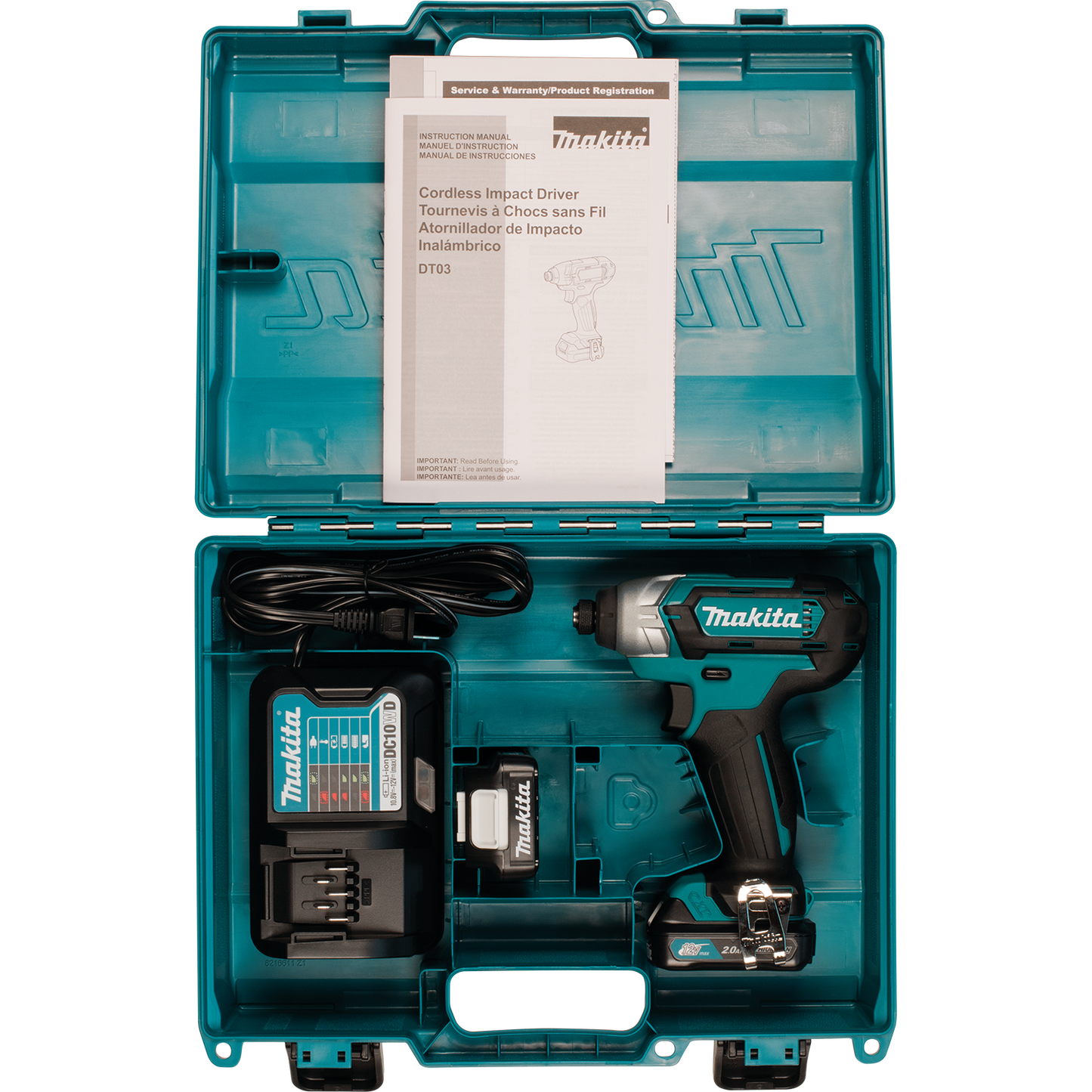 Makita DT03R1 12V max CXT® Lithium‘Ion Cordless Impact Driver Kit (2.0Ah)