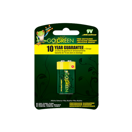 GoGreen Power 24005 Alkaline Batteries 9V-1pk