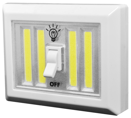 GoGreen Power GG-113-SWLTXL Double COB LED Light switch 8 pc display, 400 Lumens