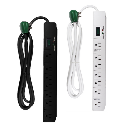 GoGreen Power GG-17636 7 Outlet Surge Protector, w/1200 Joules, EMI/RFI White