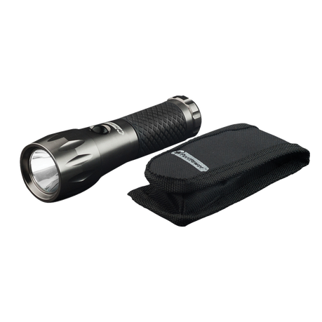 GoGreen Power GG-113-01-3T 3 Watt Tactical Flashlight, w/3 AAA Batteries, Belt Pouch, Clamshell, Silver