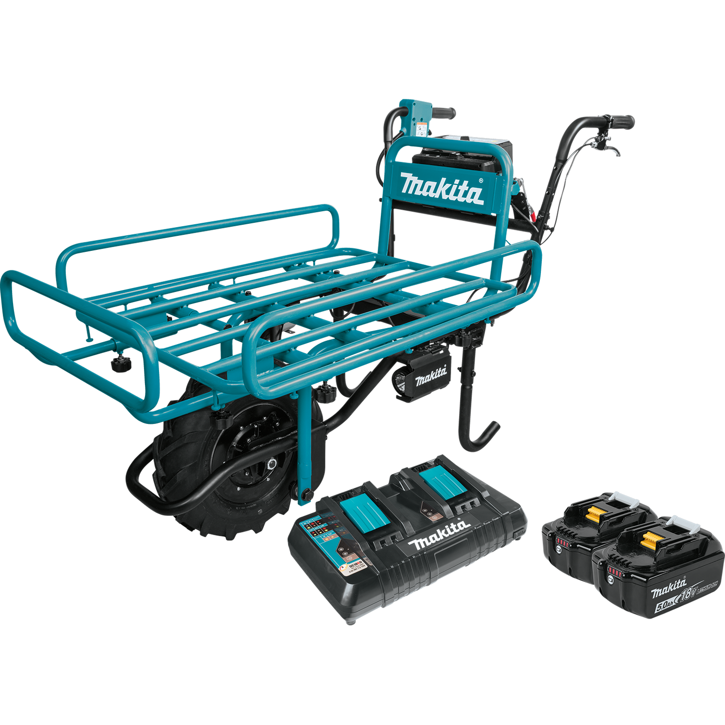 Makita XUC01PTX2 18V X2 LXT® Brushless Cordless Power‘Assisted Flat Dolly Kit (5.0Ah)