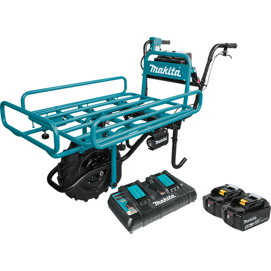 Makita XUC01PTX2 18V X2 LXT® Brushless Cordless Power‘Assisted Flat Dolly Kit (5.0Ah)