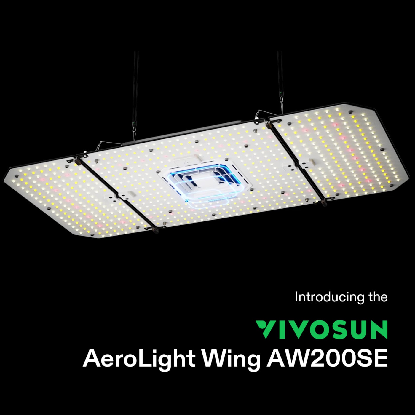 Vivosun AeroLight Wing AW200SE Full Spectrum LED Grow Light 200W, with Integrated Circulation Fan, Compatible with APP, 4 x 2 Ft. Coverage