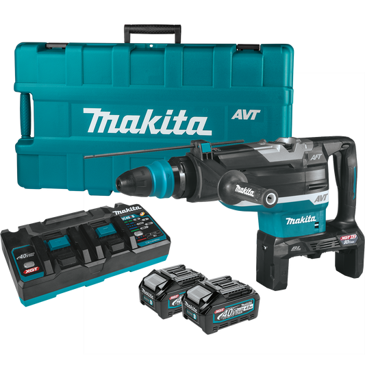 Makita GRH06PM 80V max (40V max X2) XGT® Brushless 2" SDS‘MAX AVT® Rotary Hammer Kit, AFT®, AWS® Capable (4.0Ah)