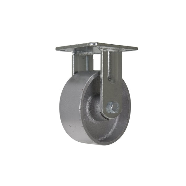 Vestil CST-VE-5X2CI-R Cast Iron/Steel Rigid Caster 5 In. Diameter x 2 In. Width 1322 Lb. Capacity Silver