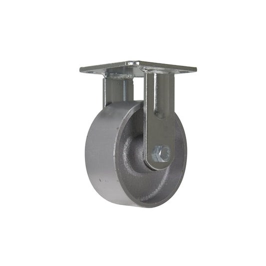 Vestil CST-VE-5X2CI-R Cast Iron/Steel Rigid Caster 5 In. Diameter x 2 In. Width 1322 Lb. Capacity Silver