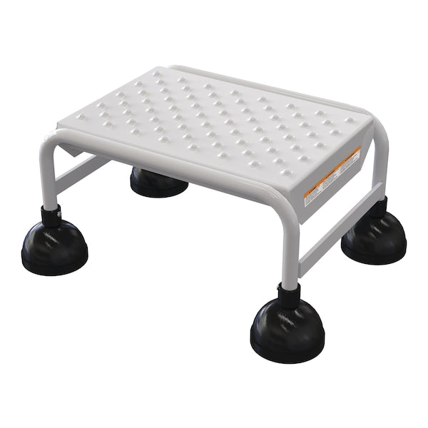 Vestil LAD-1-W-P 9.5 H Steel Commercial Spring Loaded Rolling Ladder, 1 Steps