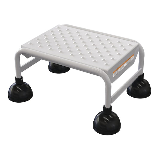 Vestil LAD-1-W-P 9.5 H Steel Commercial Spring Loaded Rolling Ladder, 1 Steps