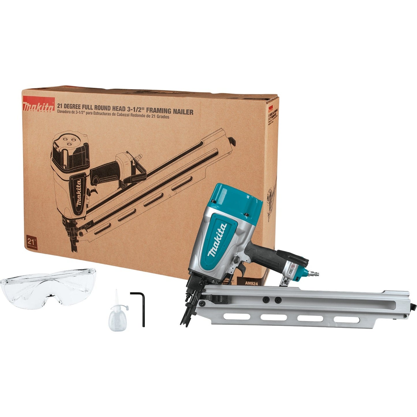 Makita AN924 21º Full Round Head 3 1/2" Framing Nailer