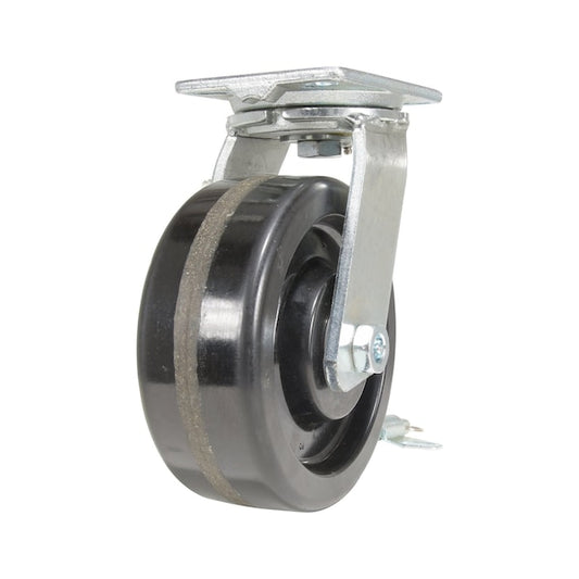 Vestil CST-VE-8X3PH-4PSL Phenolic Swivel With 4-Position Lock Caster 8 In. Diameter x 3 In. Width 2500 lb Black