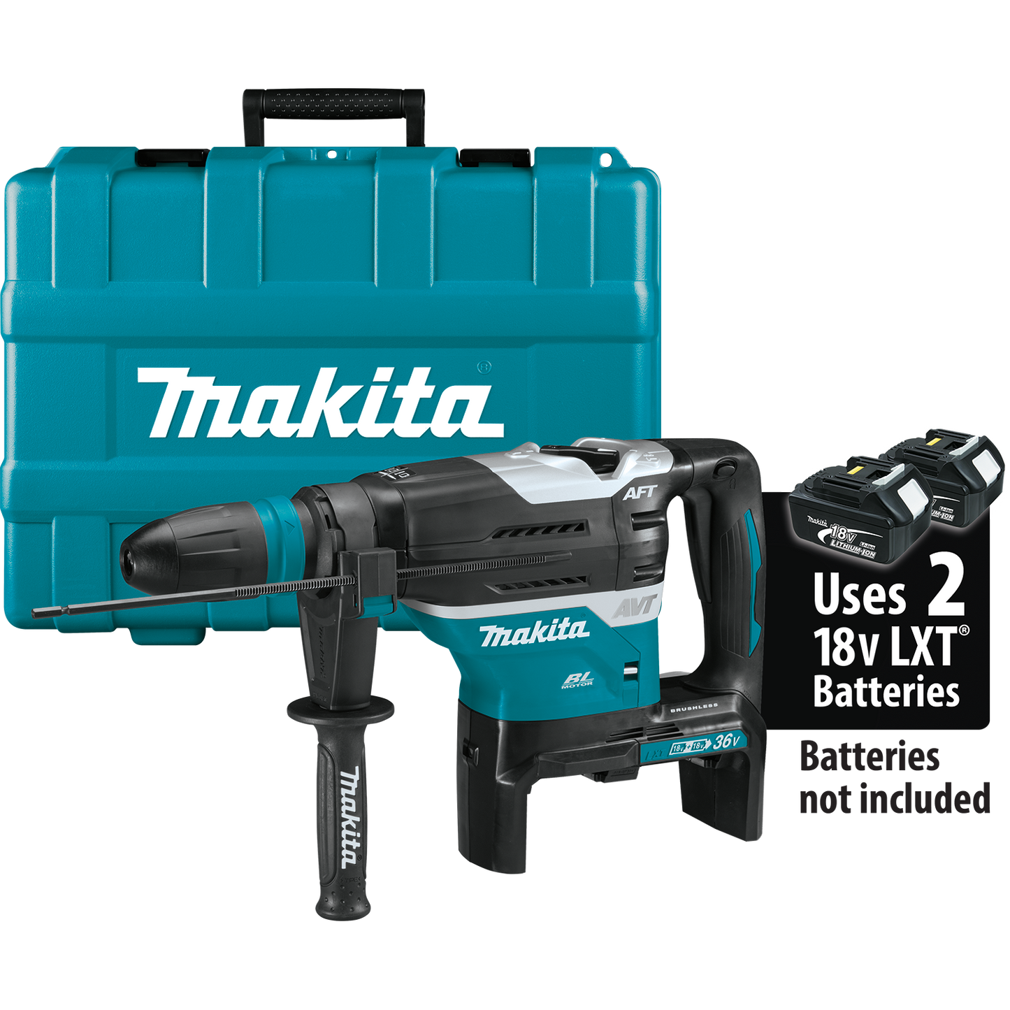 Makita XRH07ZKUN 36V (18V X2) LXT® Brushless 1‘9/16" SDS‘MAX Advanced AVT® Rotary Hammer, AFT®, AWS®, Tool Only