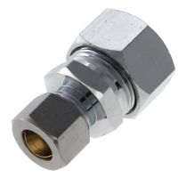 Jones Stephens N62106LF 5/8" x 3/8" Chrome Plated Compression Union
