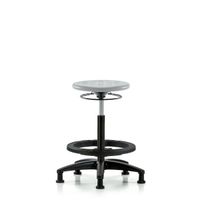 Blue Ridge Ergonomics VHBST-RG-T1-BF-RG-8815 Rutledge Vinyl Stool with Back - High Bench Height with Seat Tilt, Black Foot Ring, & Stationary Glides in Borscht Supernova™ Vinyl
