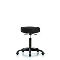 Blue Ridge Ergonomics VMBSO-RG-NF-RC-8584 Rutledge Vinyl Stool without Back - Medium Bench Height with Casters in Taupe Trailblazer™ Vinyl