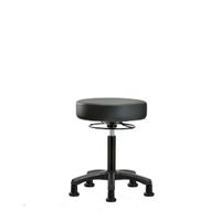 Blue Ridge Ergonomics VMBCH-RG-T0-A0-NF-RC-8823 Rutledge Vinyl Chair - Medium Bench Height with Casters in Carbon Supernova™ Vinyl