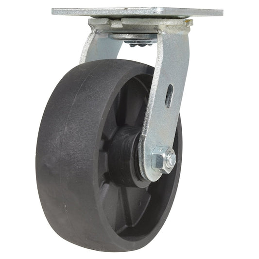 Vestil CST-VE-6X2GFN-S Glass Filled Nylon Swivel Caster 6 In. Diameter x 2 In. Width 1200 Lb. Capacity Black