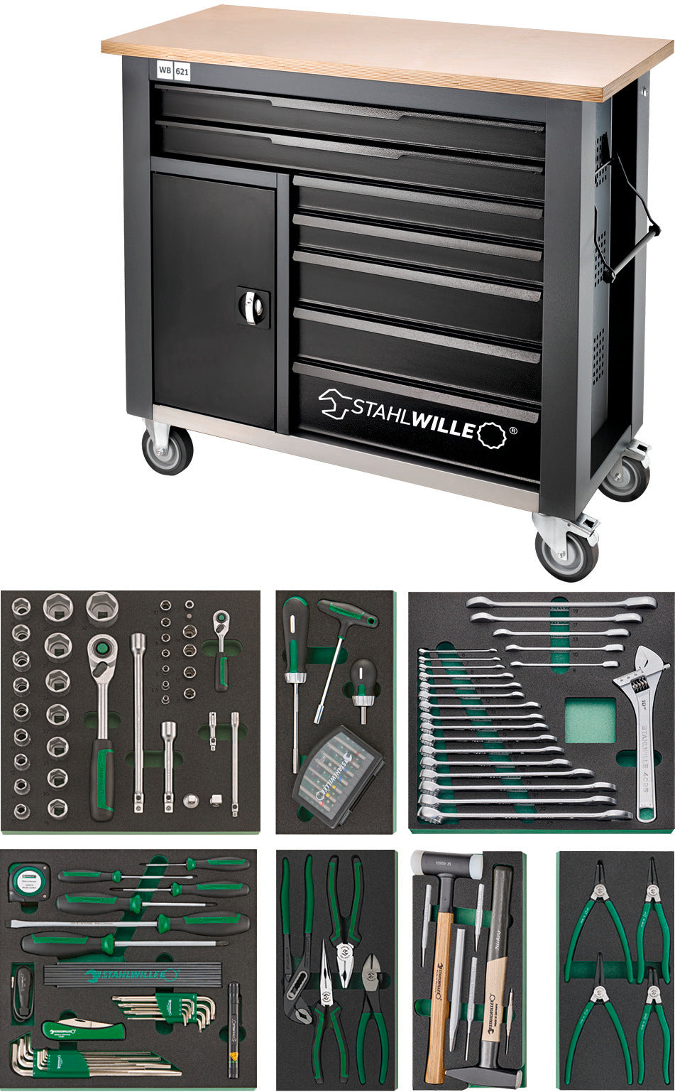 Stahlwille 98830194 WB 621/161QR Assortment Tools With Workbench