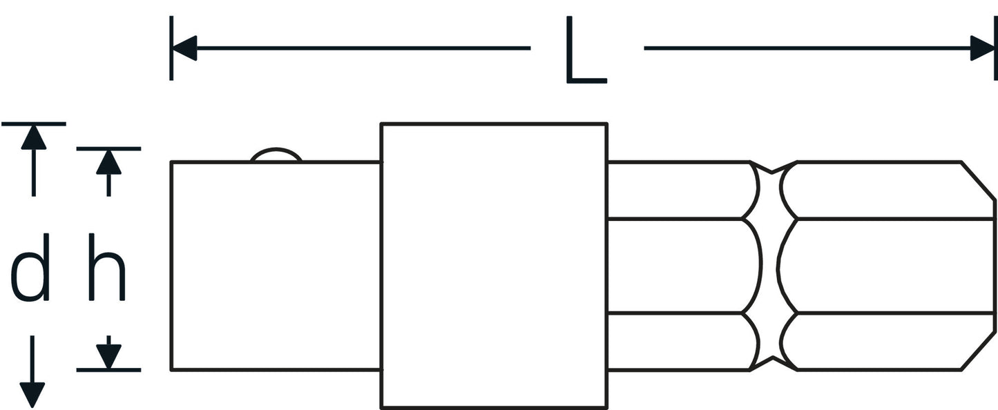 Stahlwille 31160000 3116 BIT-VERBINDUNGSTEIL, HANDBETAETIGT Manual-Operated Bit Connecting Part