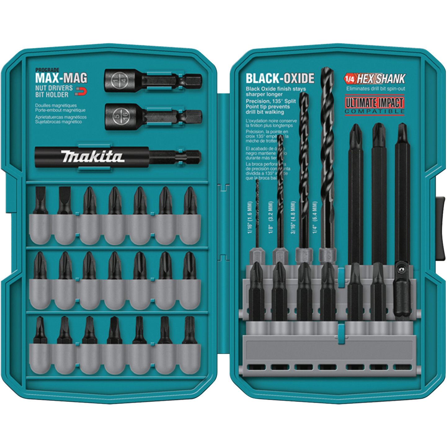 Makita T-01373 Impact Drill/Driver Bit Set, 38‘Pc.