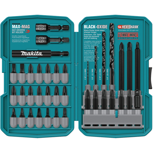 Makita T-01373 Impact Drill/Driver Bit Set, 38‘Pc.