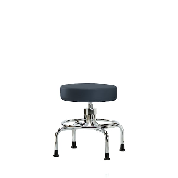 Blue Ridge Ergonomics VSLMD-CR-RG-8582 Vinyl Screw-Lift Stool - Medium Bench Height with Stationary Glides in Imperial Blue Trailblazer™ Vinyl
