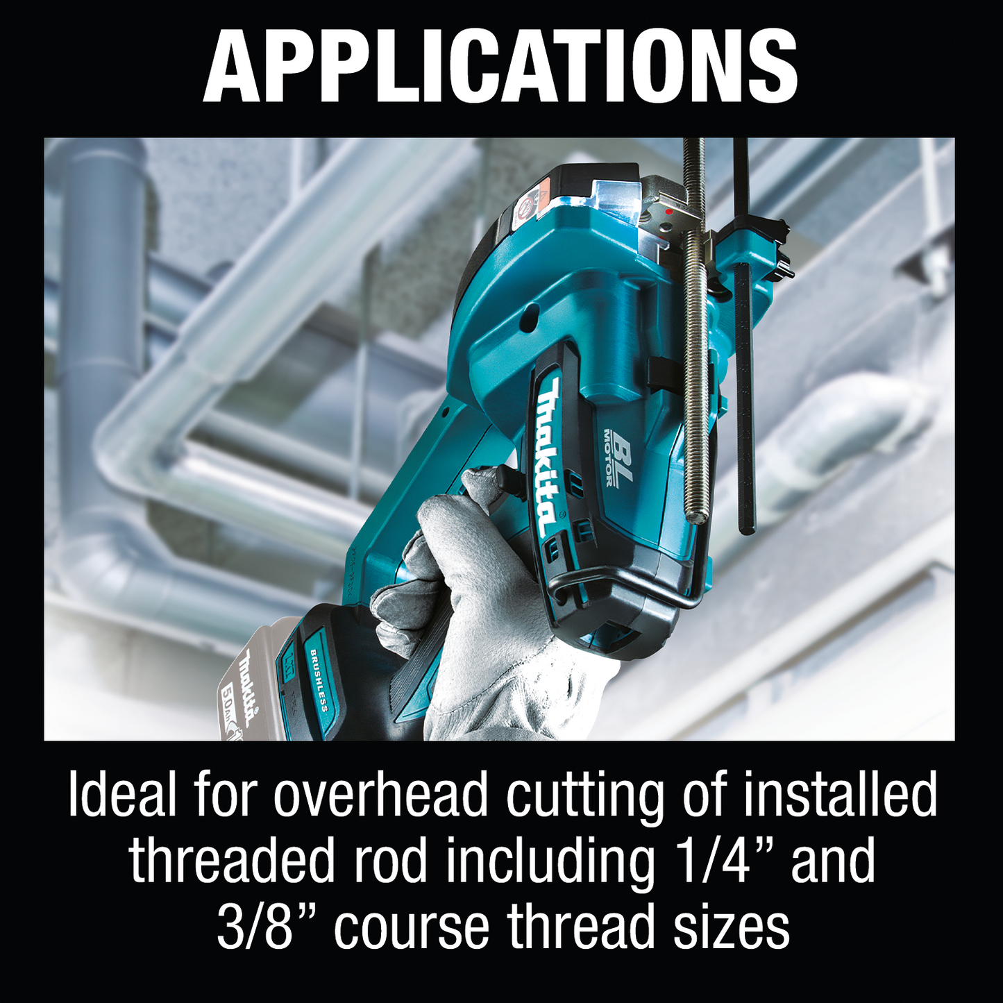 Makita XCS03Z 18V LXT® Lithium‘Ion Brushless Cordless Threaded Rod Cutter, Tool Only