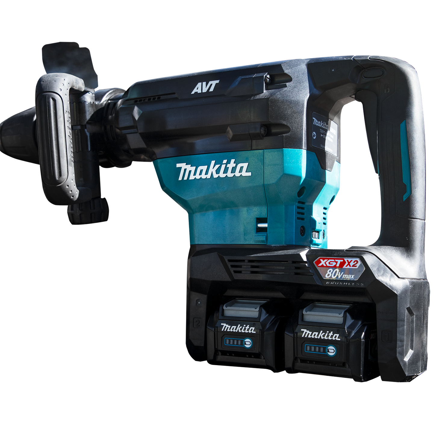 Makita GMH02PM 80V max (40V max X2) XGT® Brushless 28 lb. SDS‘MAX AVT® Demolition Hammer Kit, AWS® Capable (4.0Ah)