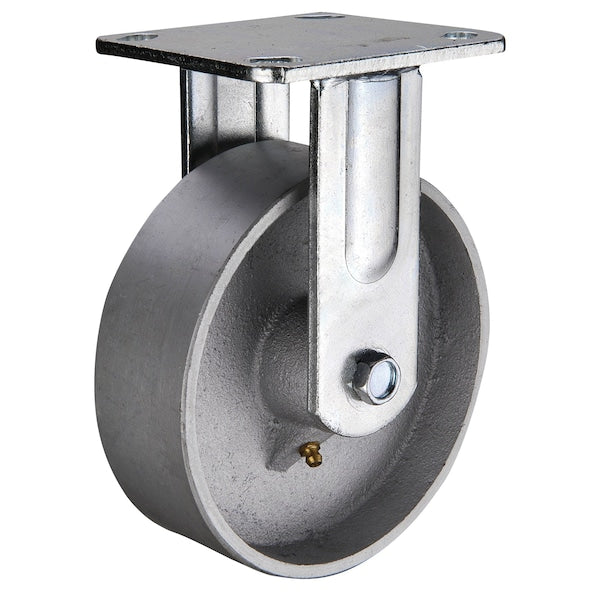 Vestil CST-VE-4X2CI-R Cast Iron/Steel Rigid Caster 4 In. Diameter x 2 In. Width 1102 Lb. Capacity Silver