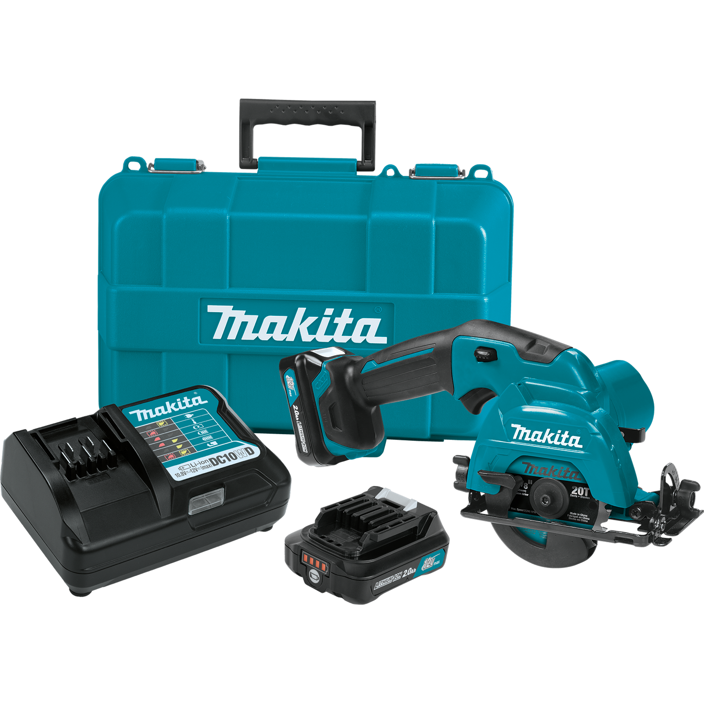 Makita SH02R1 12V max CXT® Lithium‘Ion Cordless 3‘3/8" Circular Saw Kit (2.0Ah)