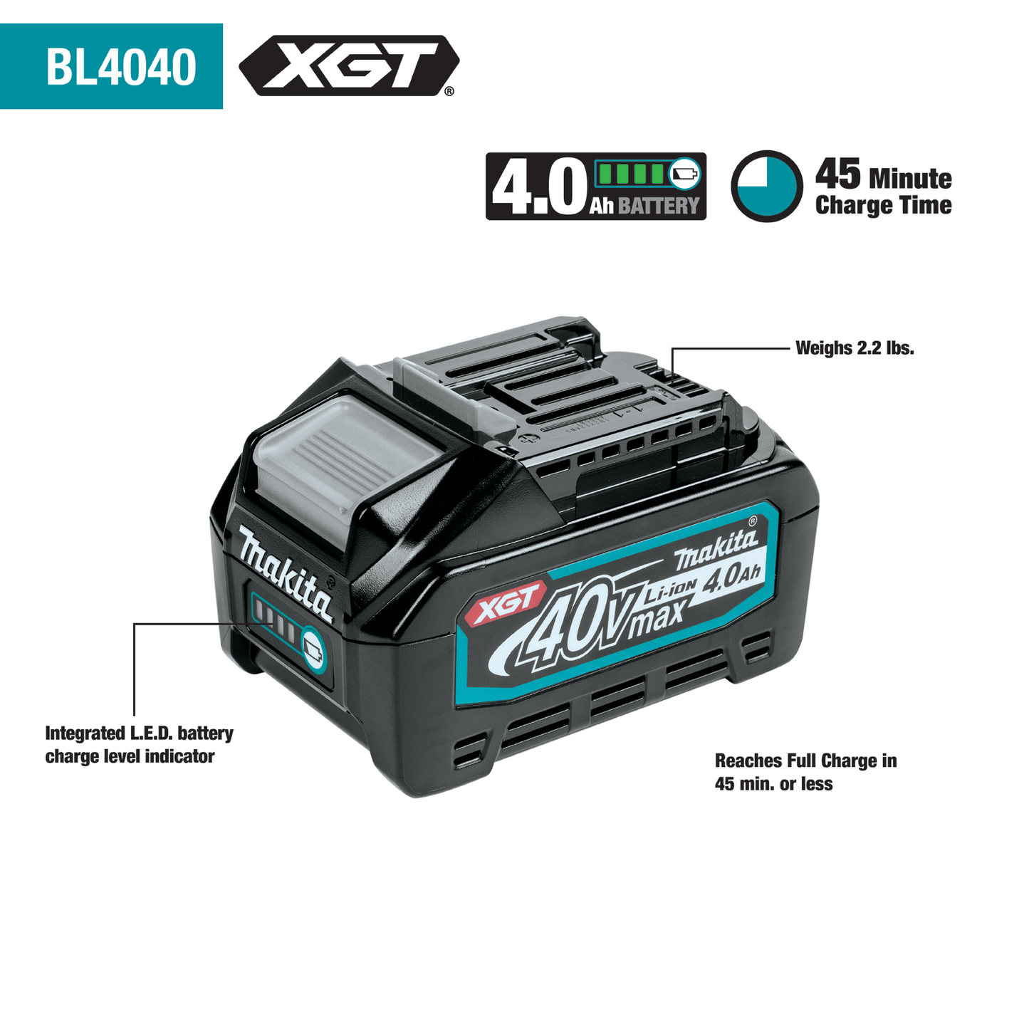 Makita GVP01M1 40V max XGT® Brushless Cordless 7" Polisher Kit, (4.0Ah)