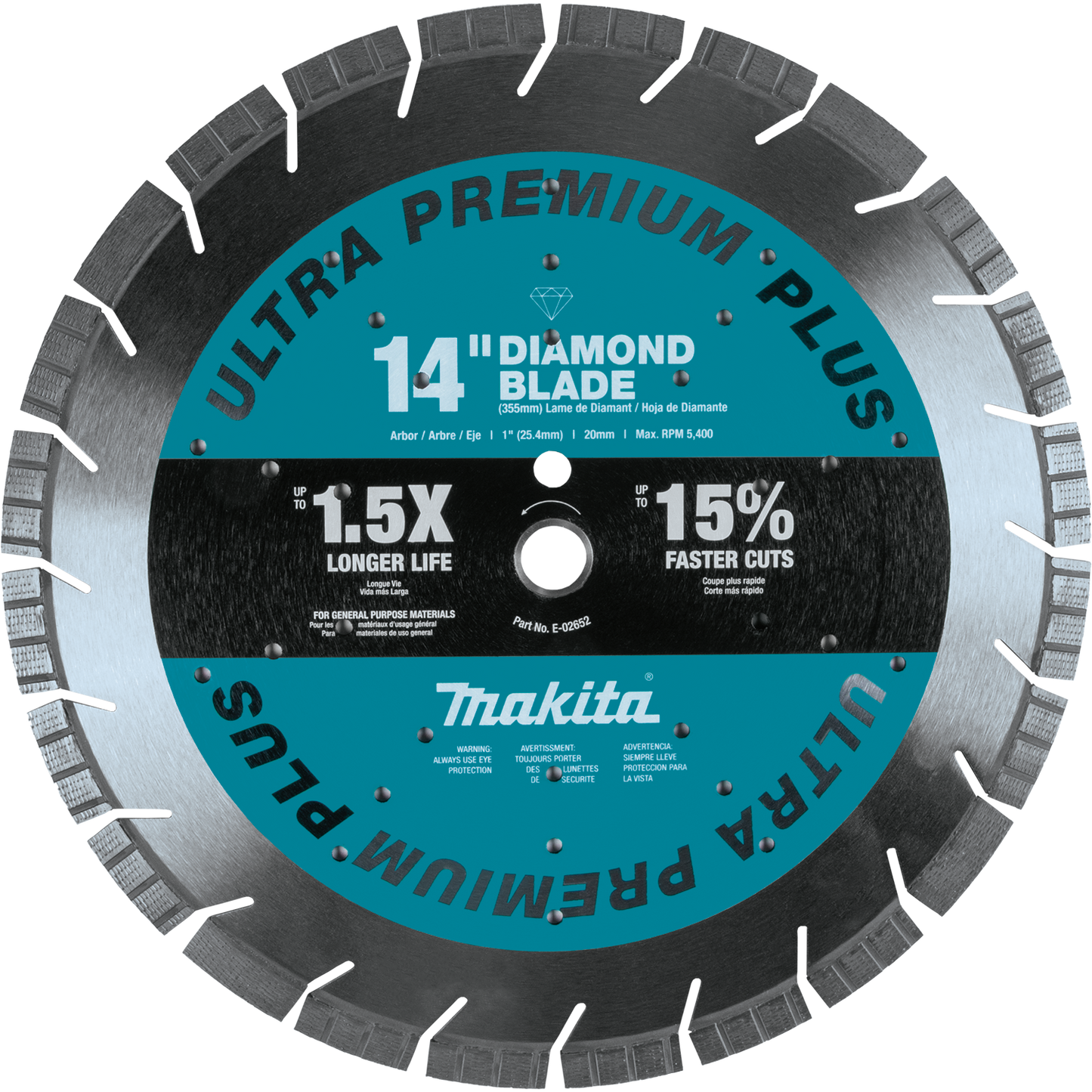 Makita E-02652 14" Ultra‘Premium Plus Diamond Blade, Segmented