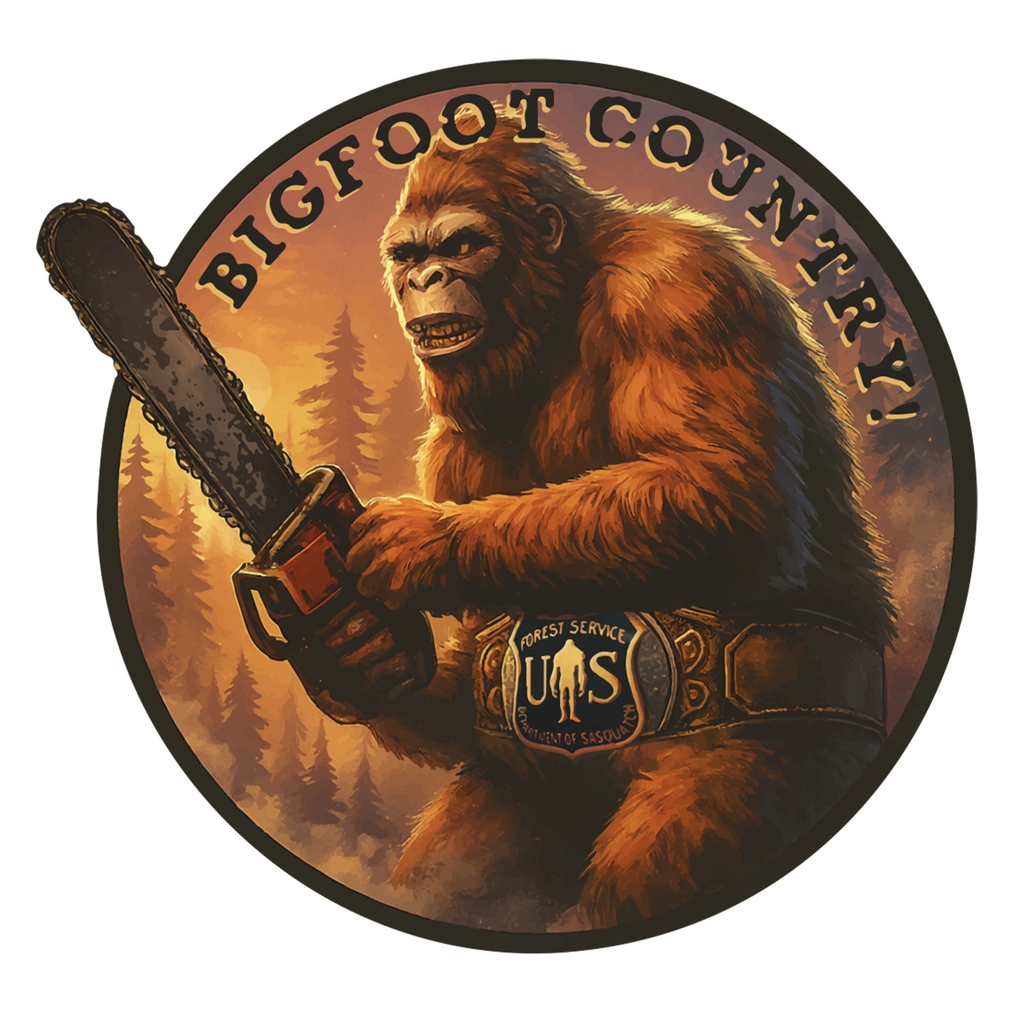 Paradise Clay IHS072 Bigfoot Country USDS - Vinyl Sticker (1 STICKER)