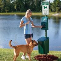 Dogipot 7752-Green Double Bowl Water Fountain - Green